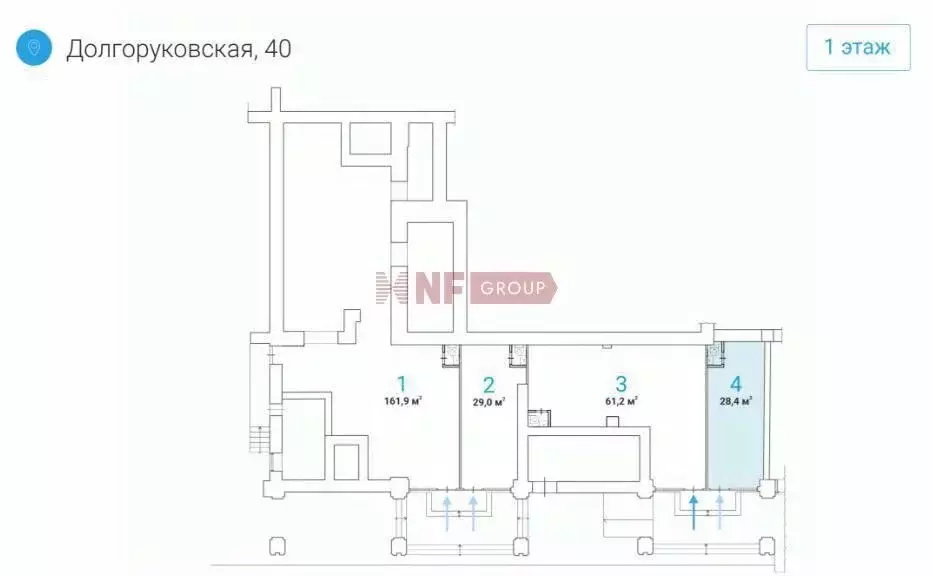 Торговая площадь в Москва Долгоруковская ул., 40 (28 м) - Фото 2