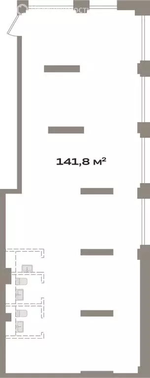 Помещение свободного назначения (141.84 м) - Фото 1