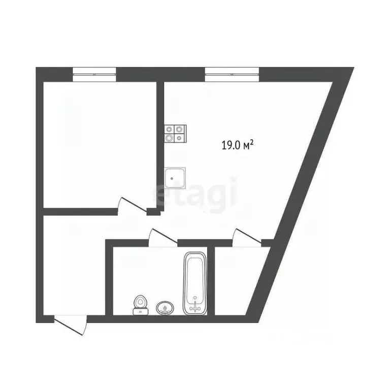 1-к кв. Тюменская область, Тюмень ул. Ю.-Р.Г. Эрвье, 38 (47.33 м) - Фото 0