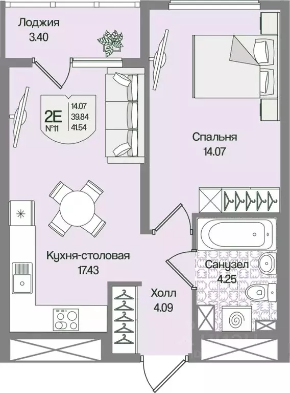 1-к кв. Ленинградская область, Всеволожский район, Бугровское ... - Фото 1