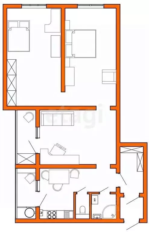3-к кв. Белгородская область, Белгород ул. Есенина, 54 (70.0 м) - Фото 1