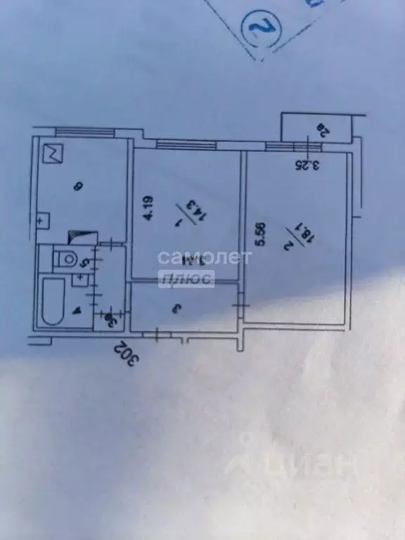 2-к кв. Москва Новочеркасский бул., 55 (53.9 м) - Фото 2