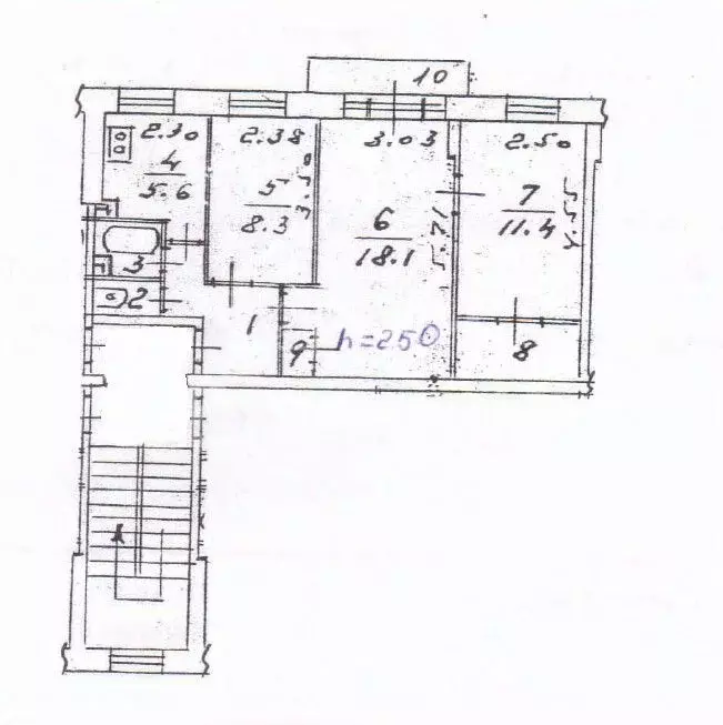 3-к кв. Московская область, Королев проезд Циолковского, 5б (55.0 м) - Фото 2