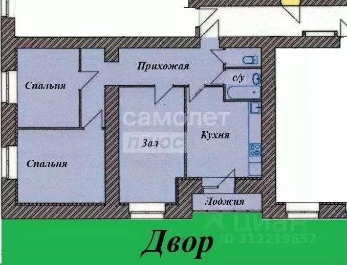 3-к кв. Тамбовская область, Тамбовский муниципальный округ, д. Крутые ... - Фото 1