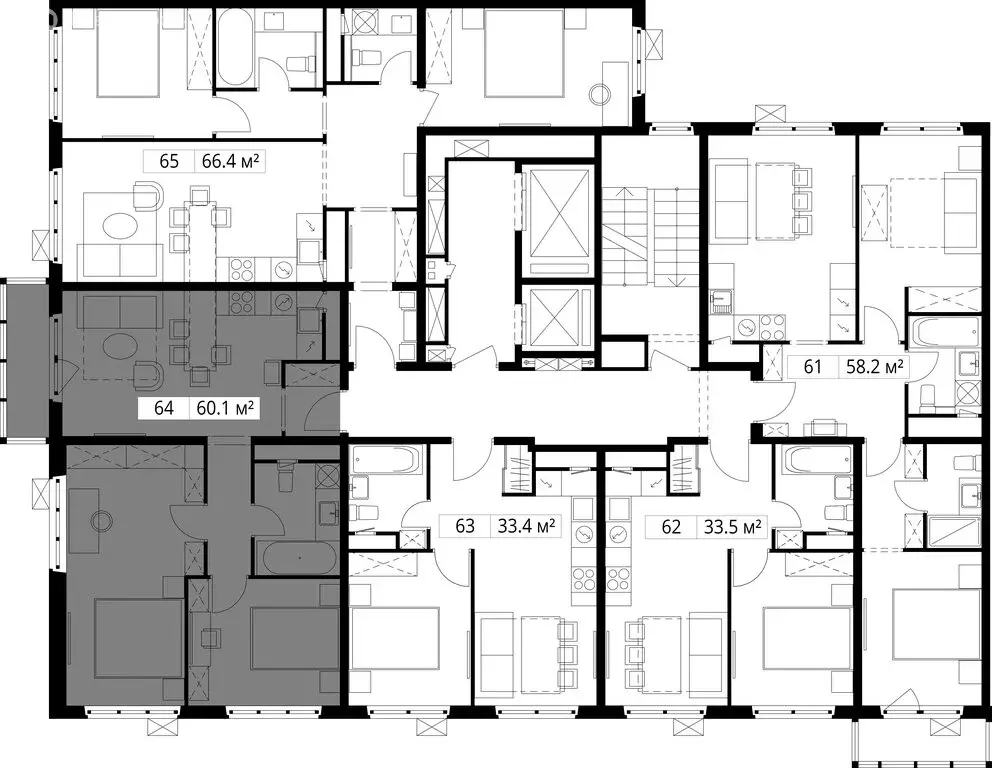 2-комнатная квартира: деревня Сапроново, микрорайон Купелинка, квартал ... - Фото 1