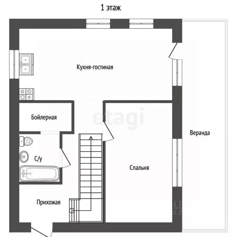 Дом в Севастополь Технолог садовое товарищество, 365 (120 м) - Фото 1