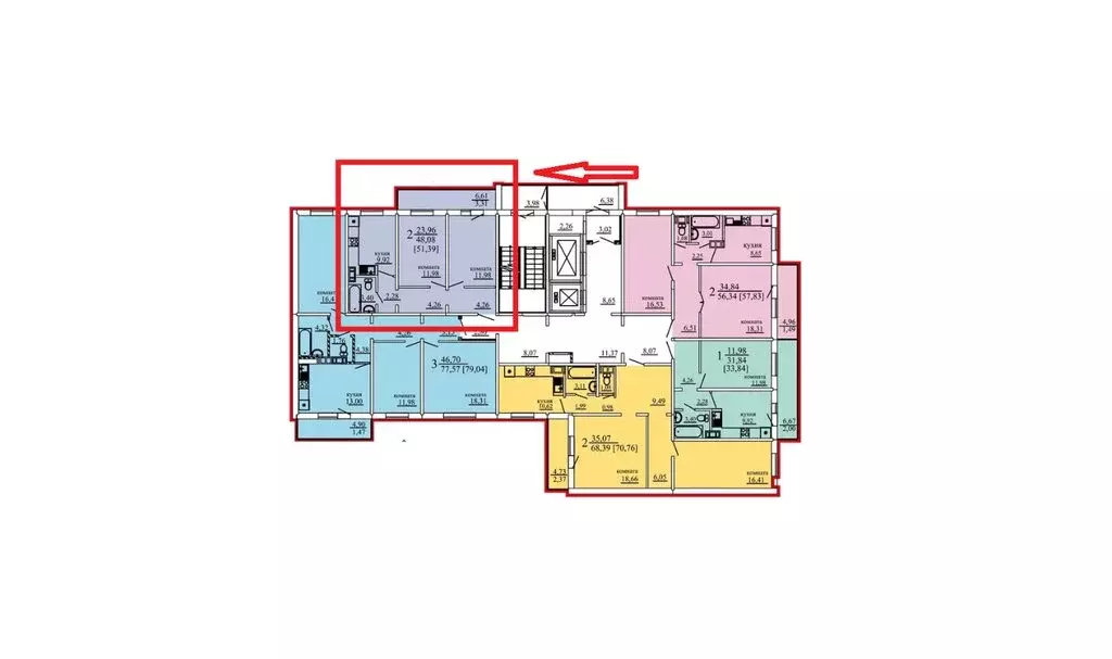 2-комнатная квартира: Каменск-Уральский, Каменская улица, 94 (52 м) - Фото 0