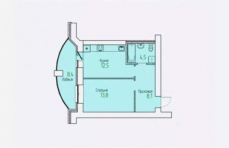 1-к кв. Кировская область, Киров Мурашинский проезд, 7 (43.1 м) - Фото 1