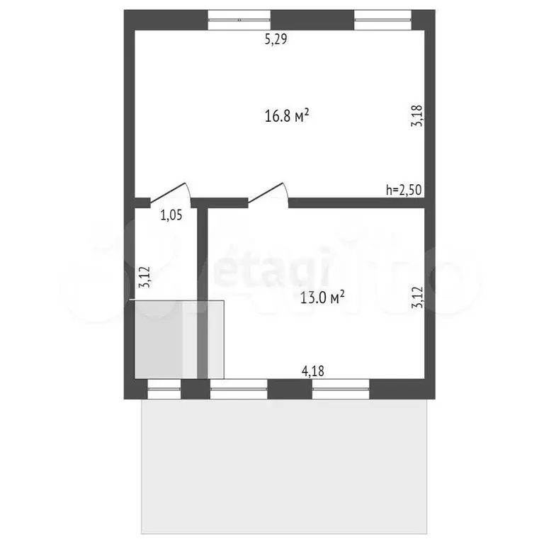 3-к. квартира, 65,8 м, 1/2 эт. - Фото 1