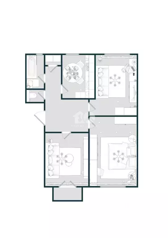 3-к кв. Новосибирская область, Новосибирск пос. Восточный, 11А (65.8 ... - Фото 2