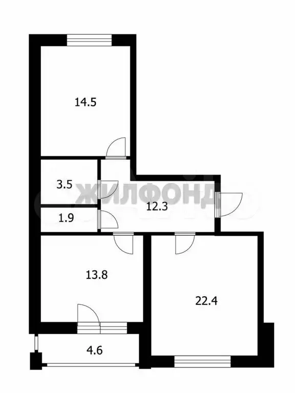 2-к. квартира, 68,5 м, 4/10 эт. - Фото 0