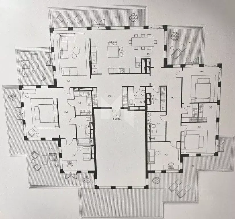 4-к кв. Москва Звенигородское ш., 11 (277.44 м) - Фото 2