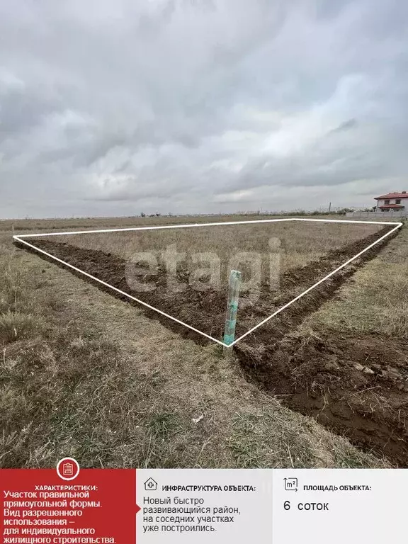 Участок в Крым, Сакский район, с. Уютное ул. Изумрудная (6.0 сот.) - Фото 0