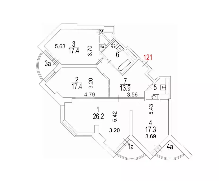 3-к кв. Москва Мичуринский просп., 80 (102.0 м) - Фото 2
