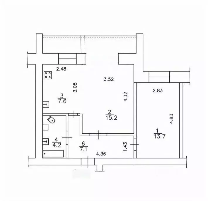 2-к кв. Кировская область, Киров Верхосунская ул., 21 (47.8 м) - Фото 2