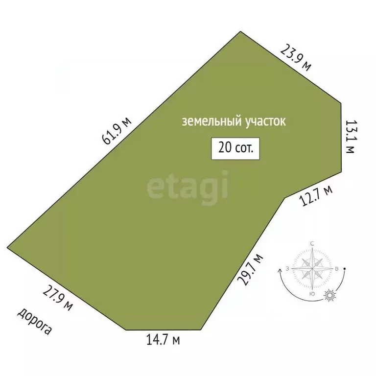 Участок в Тюменская область, Тюменский район, д. Зырянка  (20.0 сот.) - Фото 2