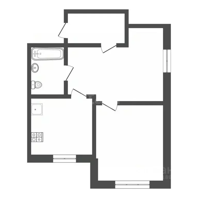 2-к кв. Тульская область, Тула Октябрьская ул., 221/1 (38.5 м) - Фото 2