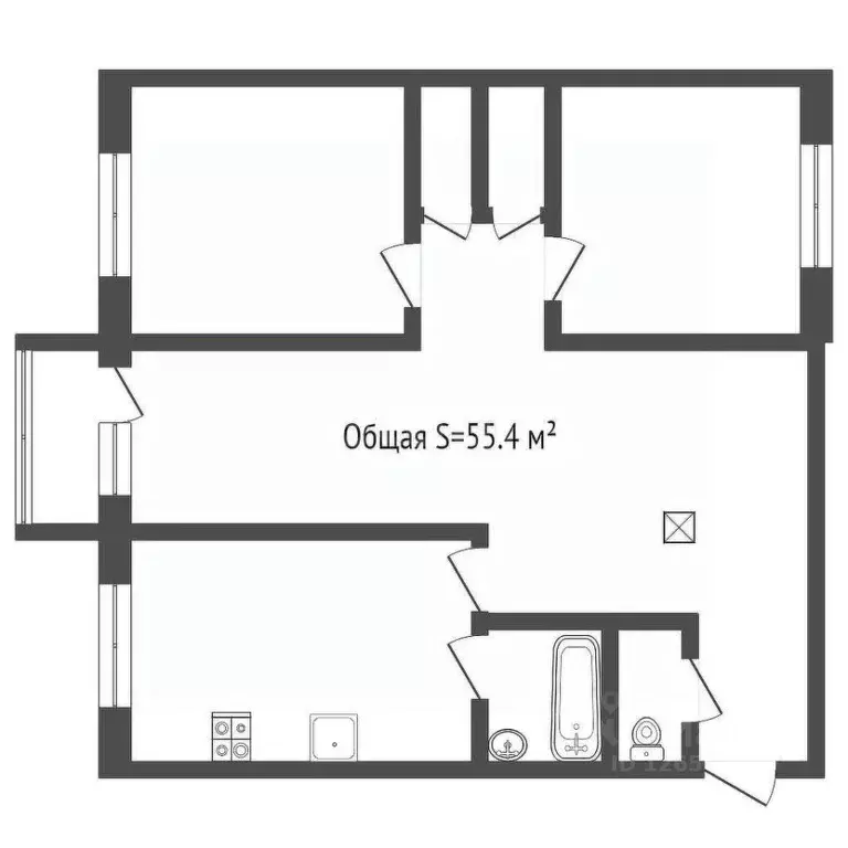 3-к кв. Кемеровская область, Новокузнецк Абашево мкр, ул. Тузовского, ... - Фото 2