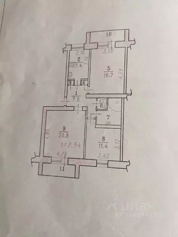 3-к кв. Омская область, Омск пос. Амурский, ул. Алтайская, 44 (78.0 м) - Фото 2