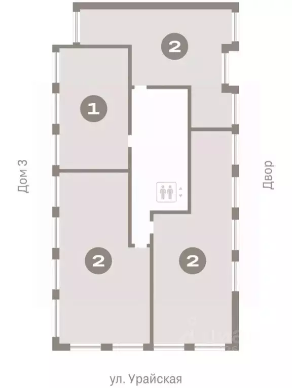 1-к кв. Тюменская область, Тюмень ул. Муравленко, 9/2 (51.41 м) - Фото 1