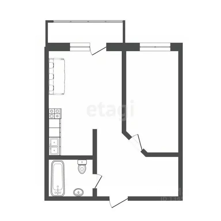 2-к кв. Иркутская область, Иркутск ул. Трилиссера, 8/3 (46.0 м) - Фото 1