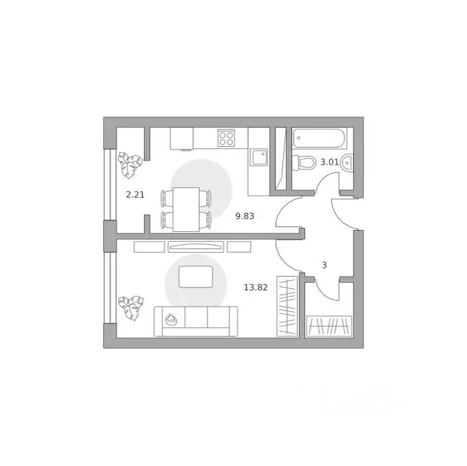 1-к кв. Московская область, Красногорск городской округ, д. Глухово ... - Фото 1