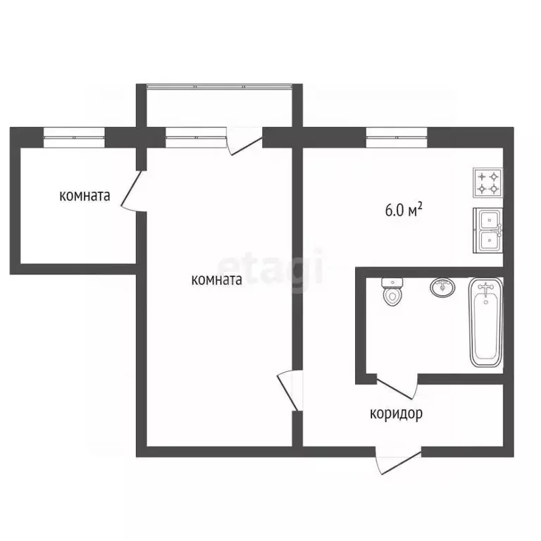 2-к кв. Владимирская область, Ковров Московская ул., 3 (37.1 м) - Фото 1