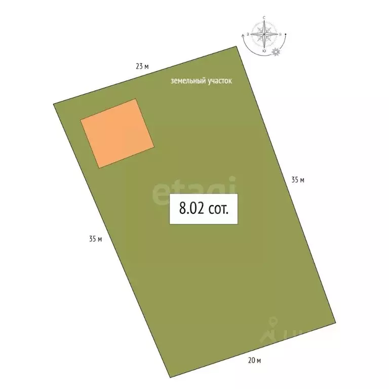 Участок в Новосибирская область, Бердск Ягодка СНТ, 23 (8.02 сот.) - Фото 1