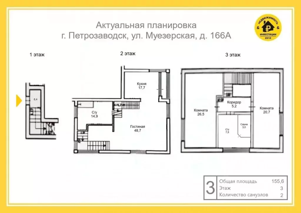 Таунхаус в Карелия, Петрозаводск Муезерская ул., 166А (257 м) - Фото 2