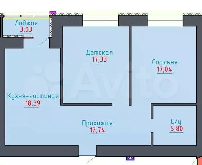 3-к. квартира, 75 м, 14/17 эт. - Фото 1