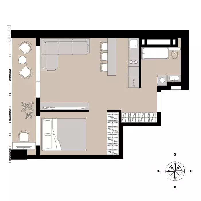 2-к кв. Приморский край, Владивосток Енисейская ул. (36.01 м) - Фото 2