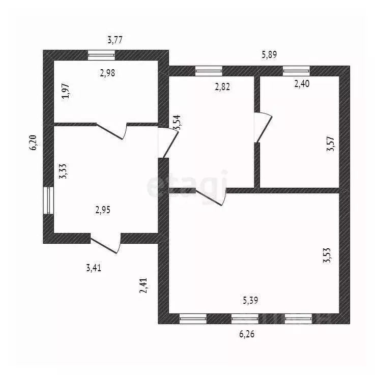 Дом в Белгородская область, Шебекино ул. Машиностроителей, 26 (53 м) - Фото 2