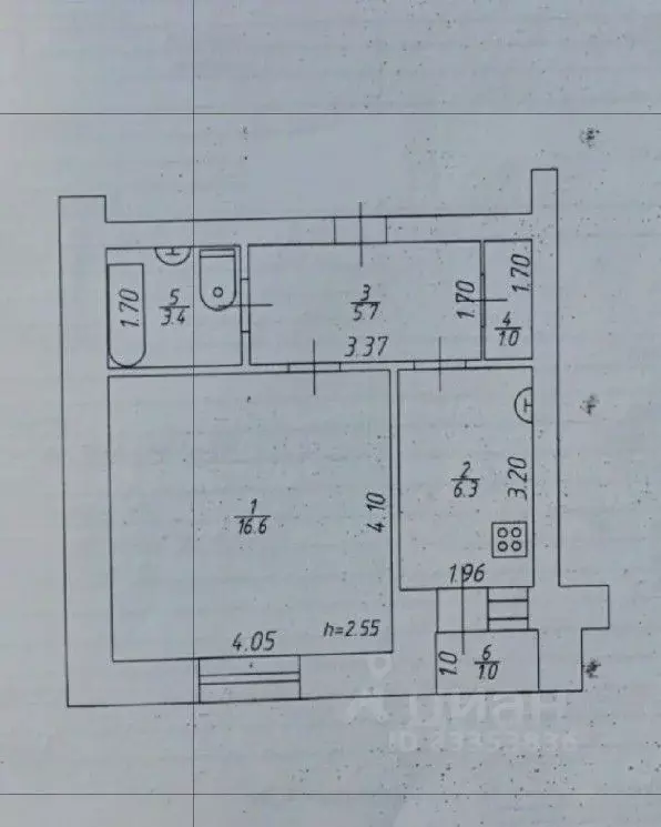 1-к кв. Татарстан, Казань ул. Академика Павлова, 15 (33.0 м) - Фото 2