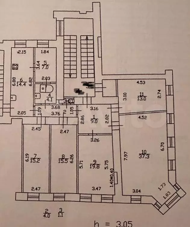 5-к. квартира, 140 м, 3/5 эт. - Фото 0