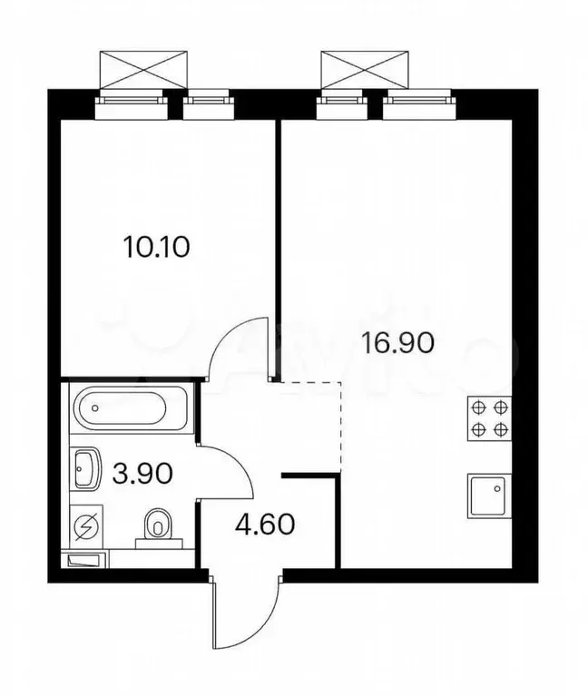 1-к. квартира, 35,5 м, 15/15 эт. - Фото 0