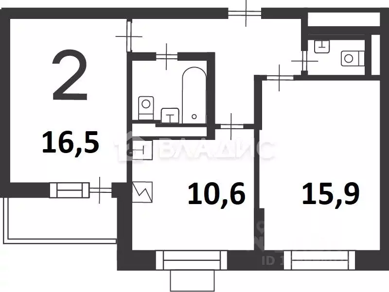 2-к кв. Москва ул. Кедрова, 16К3 (56.3 м) - Фото 2
