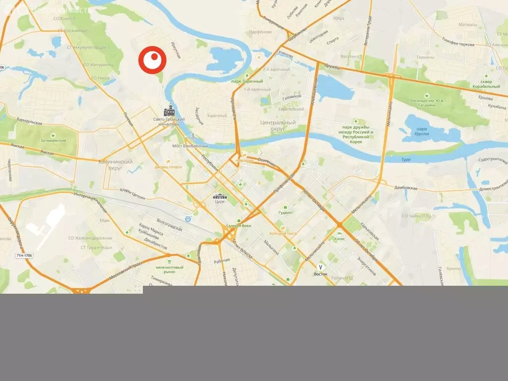 Квартира-студия: Тюмень, микрорайон ДОК, ЖК Октябрьский на Туре (36.6 ... - Фото 1