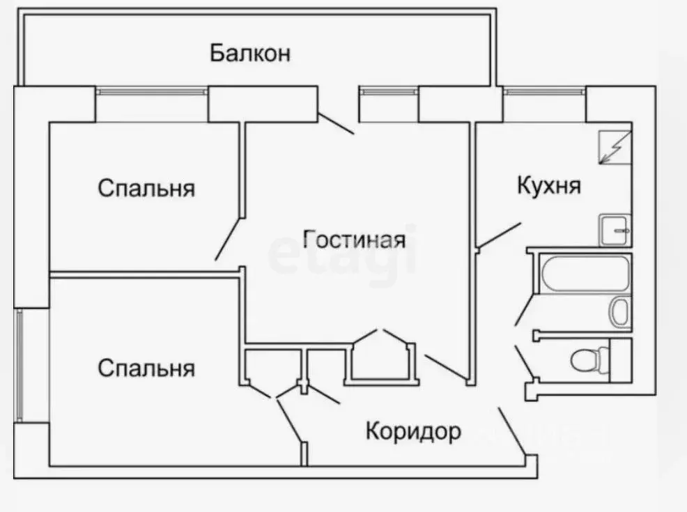 3-к кв. Тульская область, Богородицк ул. Победы, 28 (62.5 м) - Фото 1