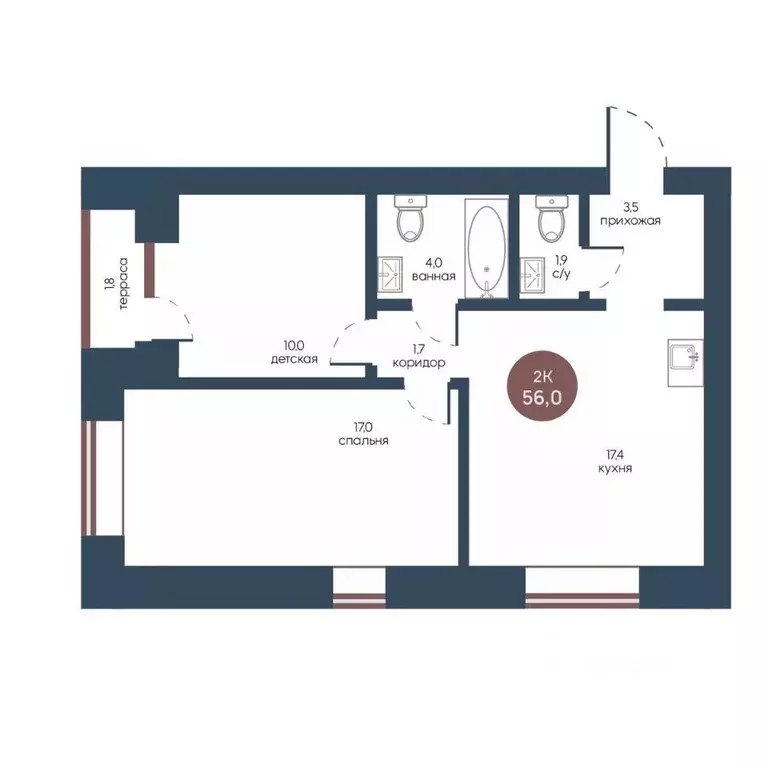 2-к кв. Томская область, Томск Телецентр мкр, ул. Белозерская, 10/1 ... - Фото 1