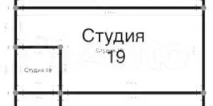 Апартаменты-студия, 17,1 м, 4/4 эт. - Фото 0