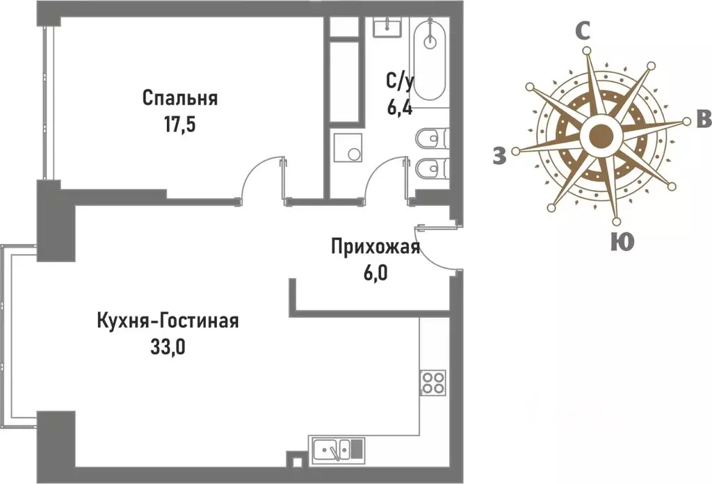 2-к кв. Москва ул. Матросская Тишина, 12 (62.9 м) - Фото 0