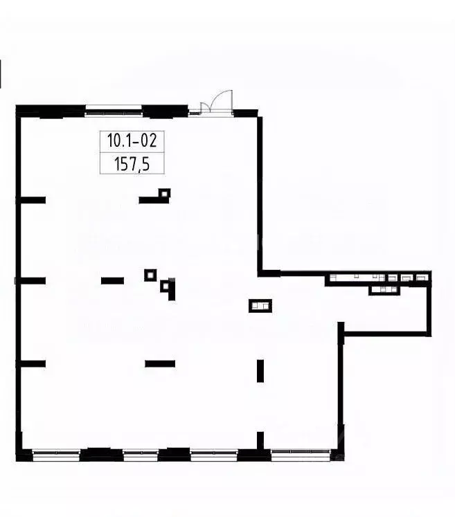 Торговая площадь в Москва Прокшино жилой комплекс, к10.1.1 (158 м) - Фото 2