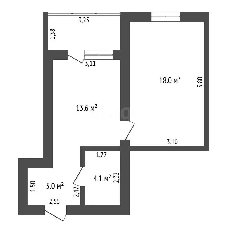 1-комнатная квартира: Благовещенск, Игнатьевское шоссе, 14/10 (40.7 м) - Фото 1