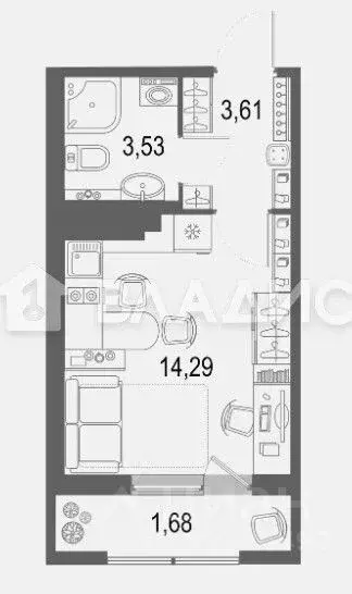 Студия Ленинградская область, Кудрово г. Всеволожский район, Заневское ... - Фото 2