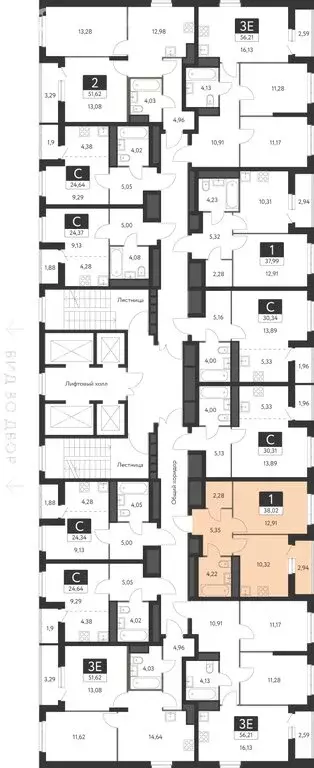 1-комнатная квартира: Екатеринбург, ЖК Спутник-1 (36.55 м) - Фото 2