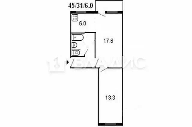 2-к кв. Краснодарский край, Новороссийск Элеваторная ул., 57 (38.2 м) - Фото 1