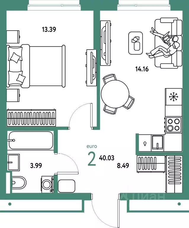 2-к кв. Московская область, Мытищи Страна.Парковая жилой комплекс ... - Фото 1