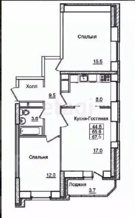 3-к кв. Приморский край, Владивосток ул. Нейбута, 2Ак1 (65.7 м) - Фото 1