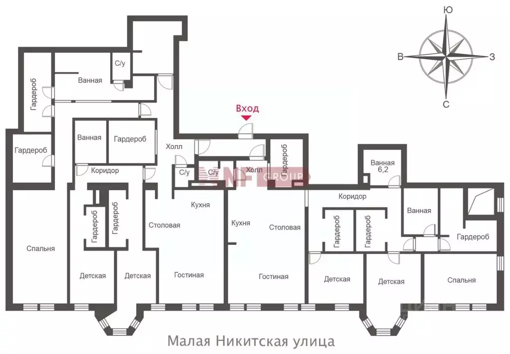 6-к кв. Москва Малая Никитская ул., 15 (416.2 м) - Фото 2