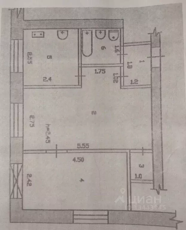 2-к кв. Тамбовская область, Тамбов Мичуринская ул., 62 (40.1 м) - Фото 2